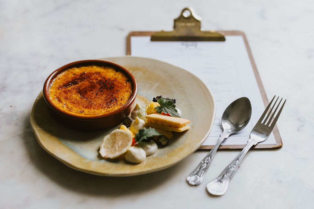 Creme Brulee Late Spring Menu 2026 The Pig & Whistle