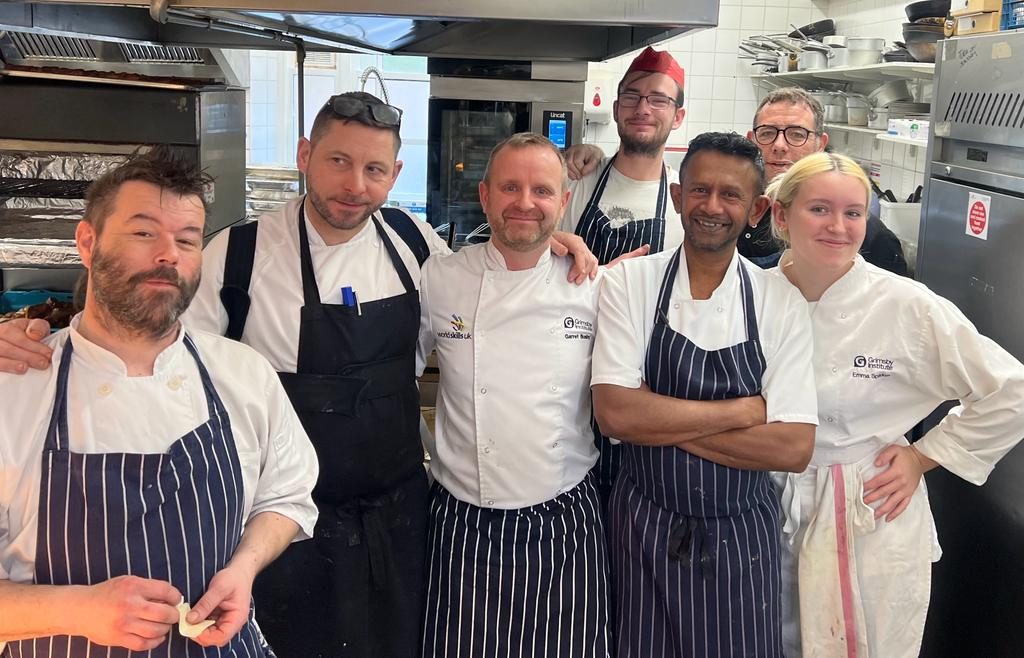The kitchen team at The Pig & Whistle at Healing Manor Hotel