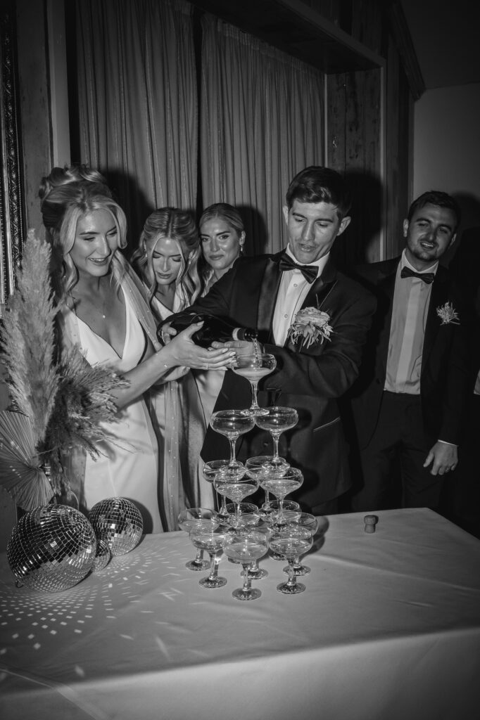 Champagne tower healing manor