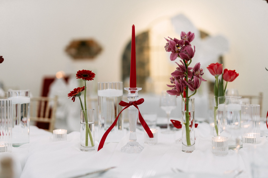 Red Wedding Styling Healing Manor